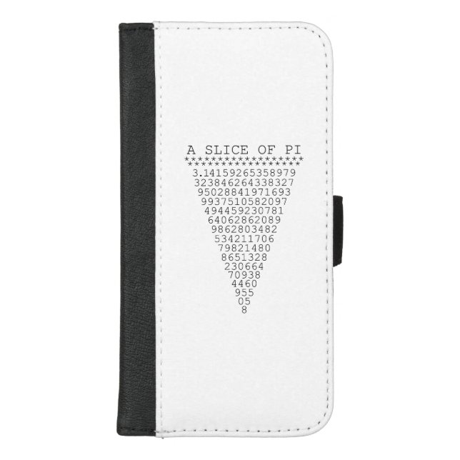 A Slice of Pi Numbers iPhone Wallet Case (Front)