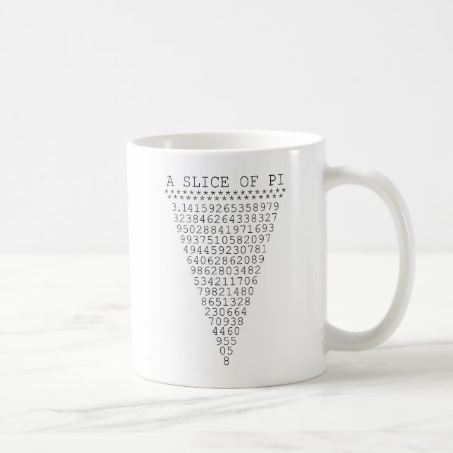 A Slice of Pi Presentation Coffee Mug (Right)