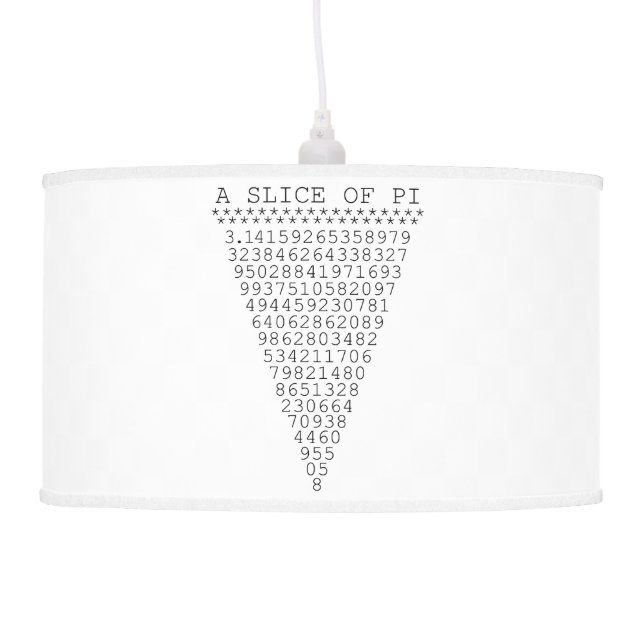 A Slice of Pi Presentation Hanging Lamp (Left)