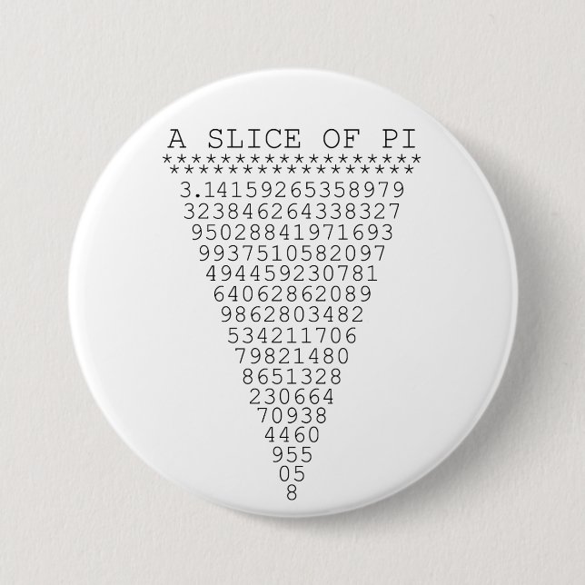 A Slice of Pi Presentation Pinback Button (Front)