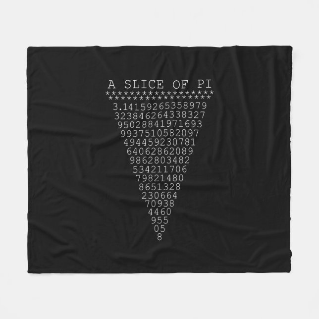 A Slice of Pi Triangle Fleece Blanket (Front (Horizontal))