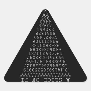 A Slice of Pi Triangle Sticker