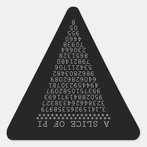A Slice of Pi Triangle Triangle Sticker