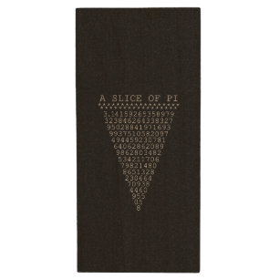 A Slice of Pi Triangle Wood USB Flash Drive