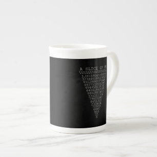 A Slice of Pi Typography Bone China Mug