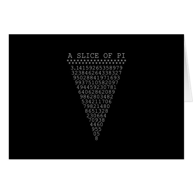 A Slice of Pi Typography Cards (Front Horizontal)