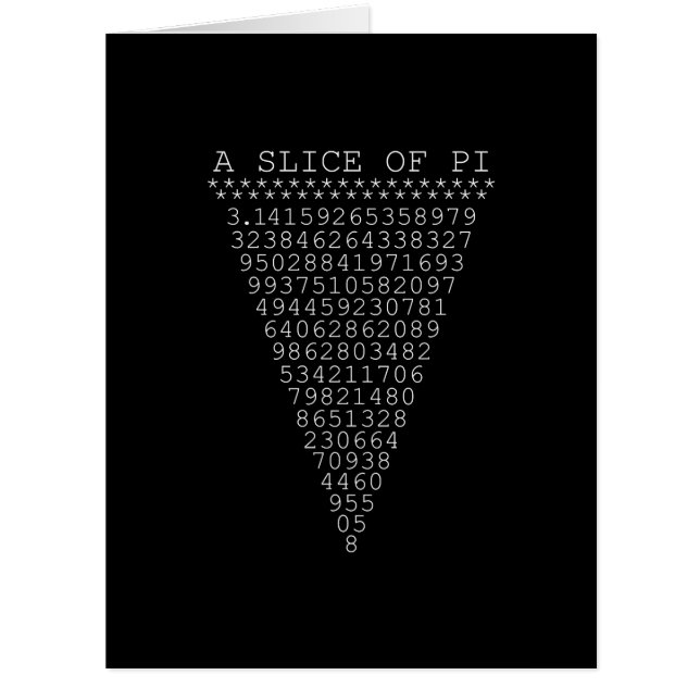 A Slice of Pi Typography Cards (Front)
