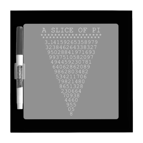 A Slice of Pi Typography Dry_Erase Board