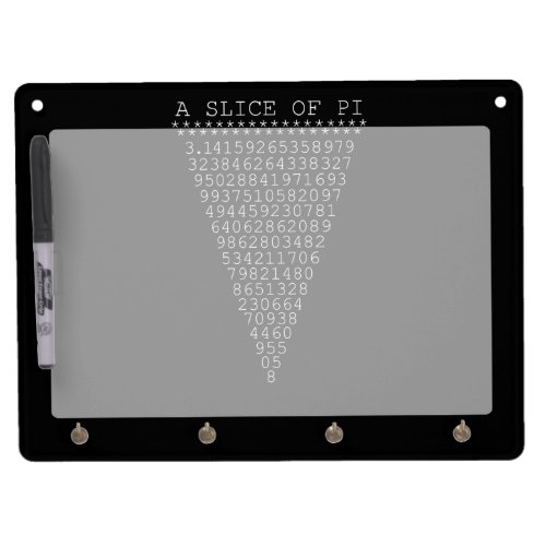 A Slice of Pi Typography Dry Erase Board With Keychain Holder