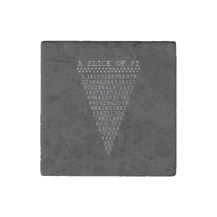 A Slice of Pi Typography Stone Magnet