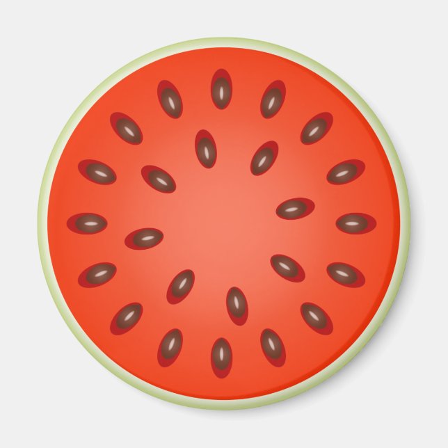 A Slice of Red Watermelon Magnet (Front)