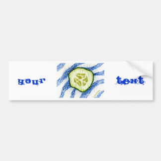 A Slice of Summer Cucumber Bumper Sticker