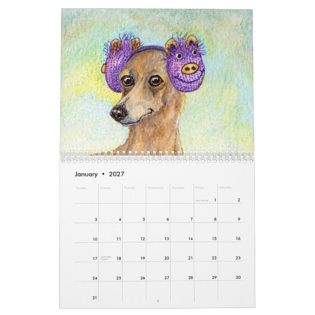 A Slim Dog Year Calendar (Jan 2027)