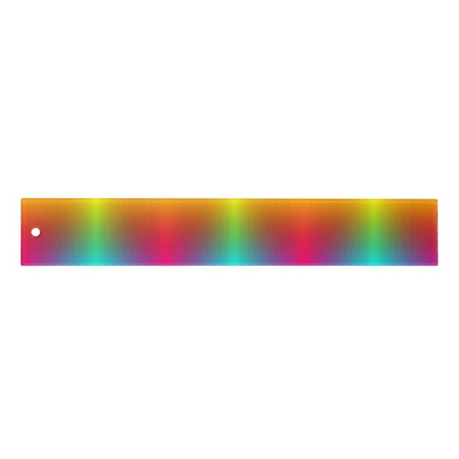 A slim, rectangular bookmark showcasing a vibrant  ruler (Front)