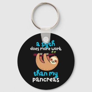 A Sloth Does More Work Than My Pancreas Diabetes A Keychain