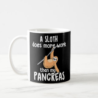 A Sloth Does More Work Than My Pancreas - Diabetes Coffee Mug