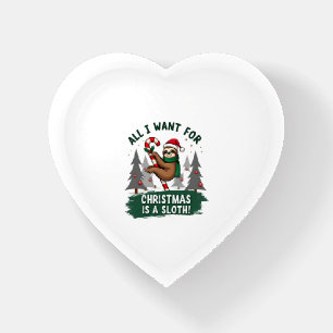 A Sloth For Christmas. Cute, Christmas Sloth With Paperweight
