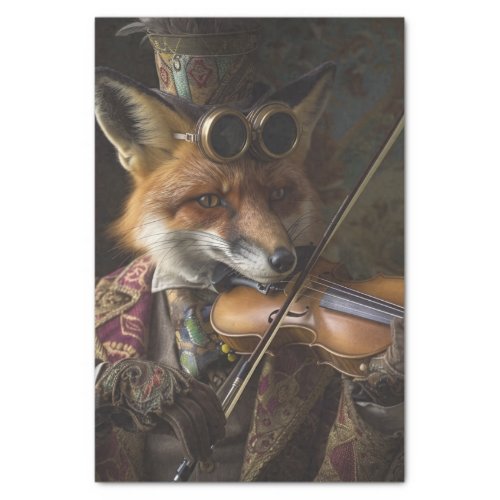 A Sly Fox Playing a Violin  Tissue Paper