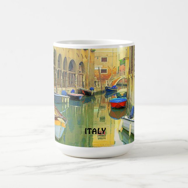 A SMALL CANAL, ITALY COFFEE MUG (Center)