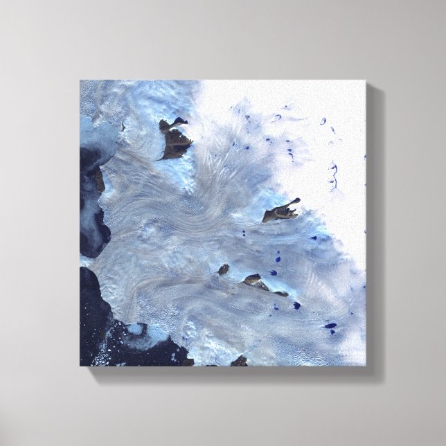A small field of glaciers surrounds Baffin Bay Canvas Print (Front)