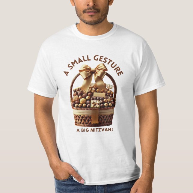 A Small Gesture, A Big Mitzvah! – Purim Charity T- T-Shirt (Front)