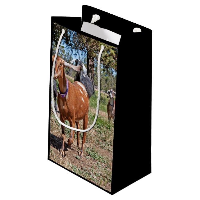 A Small Herd Of Running Goats Gift Bag (Back Angled)