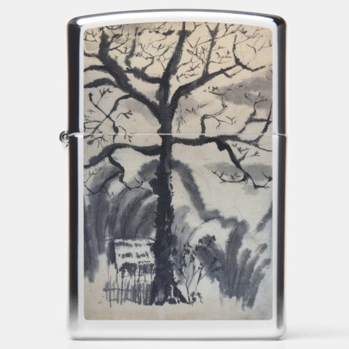 A small house in the valley _ painting zippo lighter