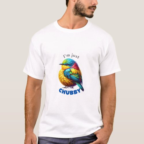 A small motley chubby bird T_Shirt