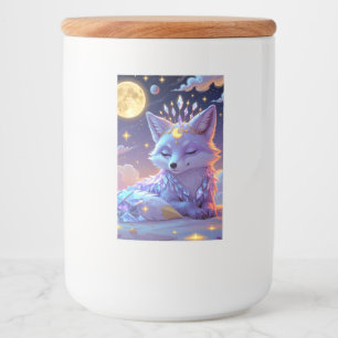A small Star Whisper Moonlit Fox sleeping peaceful Food Label