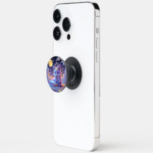 A small Star Whisper Moonlit Fox sleeping peaceful PopSocket