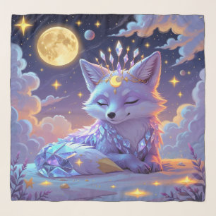 A small Star Whisper Moonlit Fox sleeping peaceful Scarf