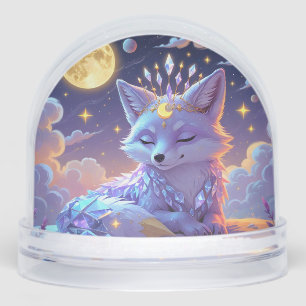 A small Star Whisper Moonlit Fox sleeping peaceful Snow Globe