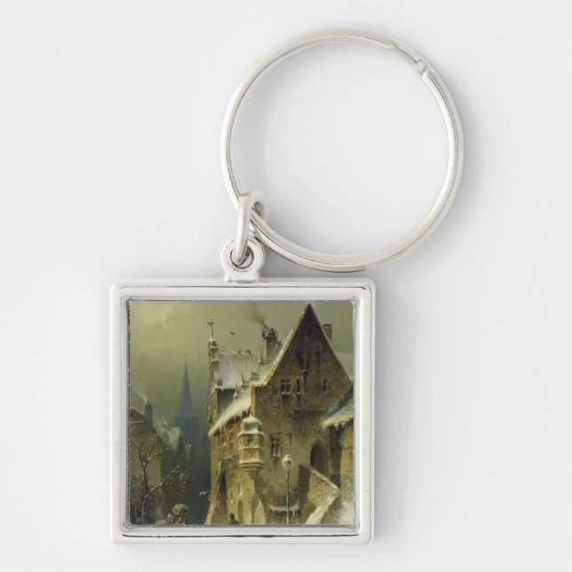 A Small Town in the Rhine Keychain (Front)