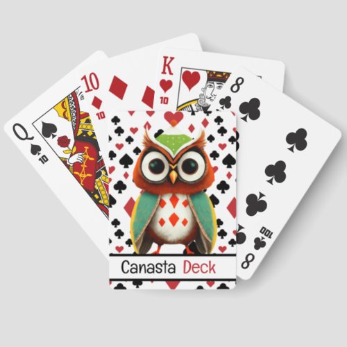 A Smart Owl Canasta  Canasta Cards