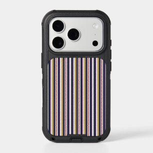 A smartphone case with a bold striped pattern
