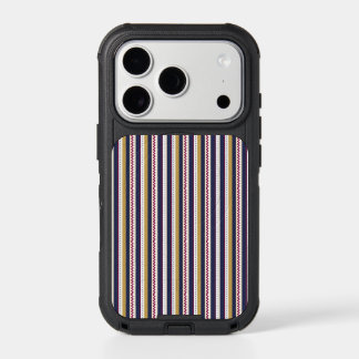 A smartphone case with a bold striped pattern