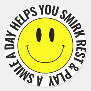 A Smile A Day Happy Smilie Sticker