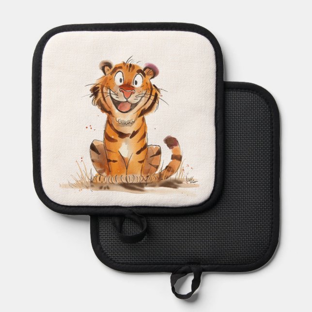 A smile Tiger Pot Holder (Front/Back)