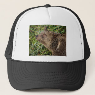 A Smiling Grizzly Bear Trucker Hat