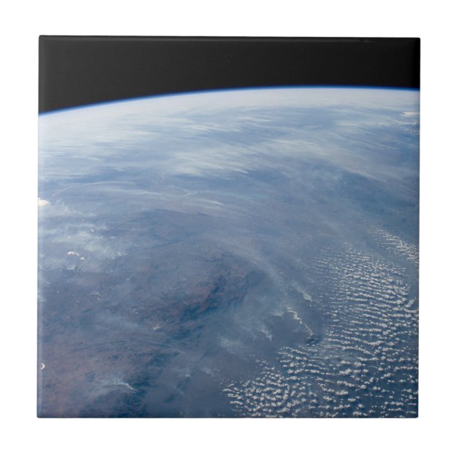 A Smoke Pall Over Tropical Southern Africa. Ceramic Tile (Front)