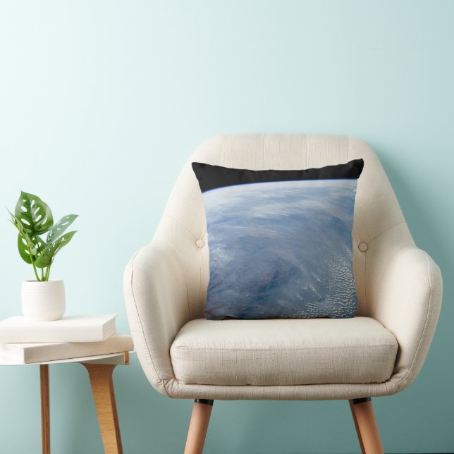 A Smoke Pall Over Tropical Southern Africa. Throw Pillow (Chair)