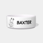 A Snoopy Happy Dance | Add Pet Name Bowl<br><div class="desc">Snoopy is the loveable pet beagle of Charlie Brown in the comic strip Peanuts by Charles M. Schulz. Check out this cute Peanuts design featuring this loveable dog.</div>