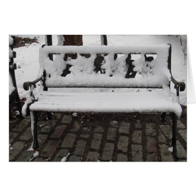 A SNOW COVERED BENCH CARDS (Front Horizontal)