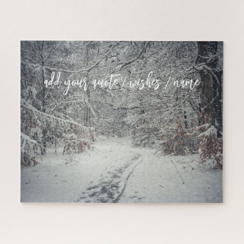 A snow_covered path through a winter forest jigsaw puzzle