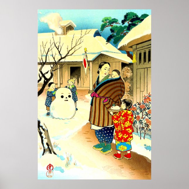 A Snow Man Hiyoshi Mamoru 1950 Poster (Front)