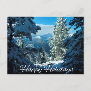 A Snow Scene from the Mountains Holiday Postcard