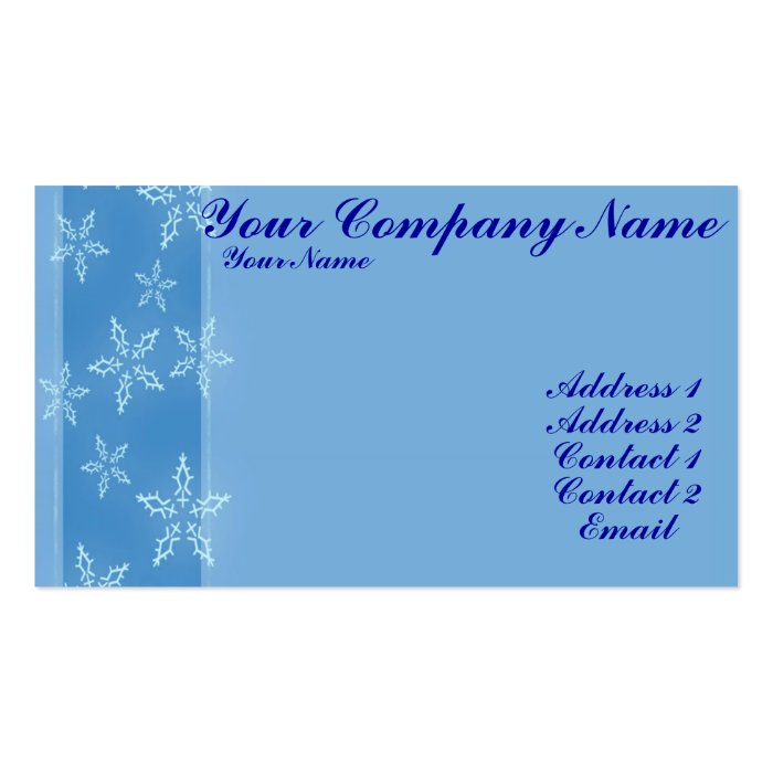 A Snowflake Stripe Business Card Templates