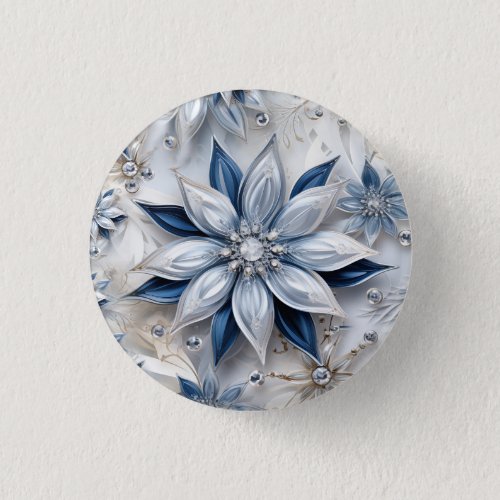 A snowflake winter event decor button