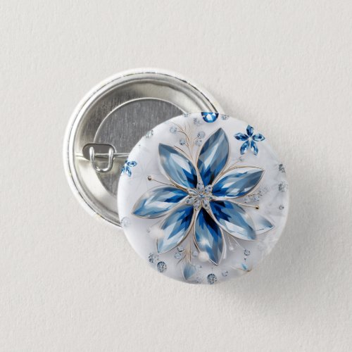 A snowflake winter event decor button