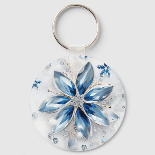 A snowflake winter event decor keychain